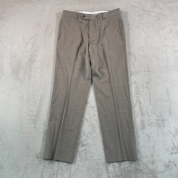 Brooks Brothers BrooksFlex Milano Fit Pants 30X28 (Tag 32) Brown Reda Flexo Wool - Picture 1 of 10